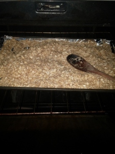 Roasting oats